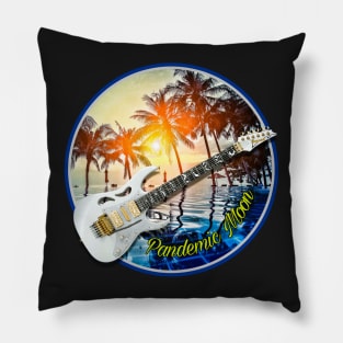 Pandemic Moon- Electric Sunset Pillow