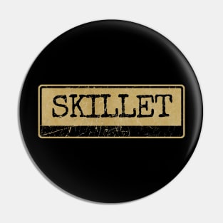 Aliska text black retro - SKILLET Pin