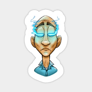 Sci fi character blue eyes Magnet