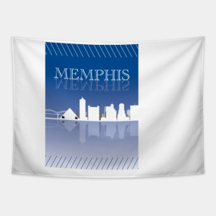 Memphis Skyline Blue Tapestry