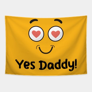 Yes Daddy Emoji Tapestry