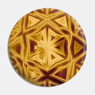 Bold copper striped kaleidoscope Pin