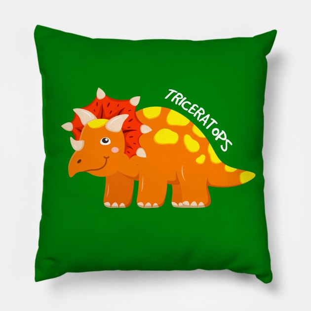 Triceratops Pillow by samshirts