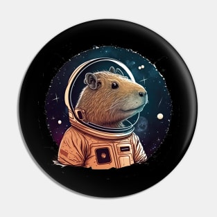 Capybara astronaut Pin