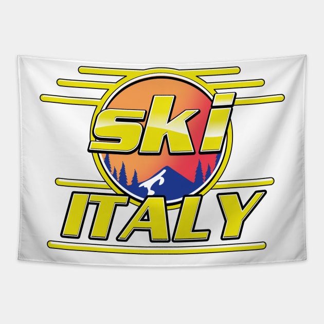 ski Italy 80s logo Tapestry by nickemporium1