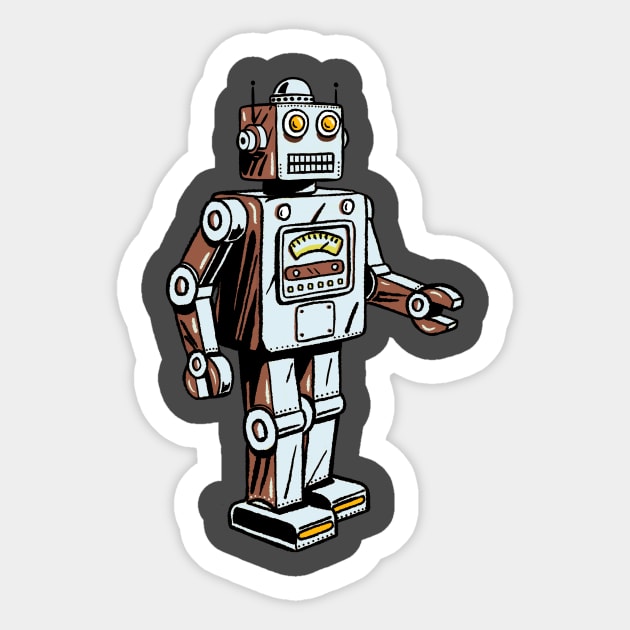 Retro Robot - Robot - Sticker