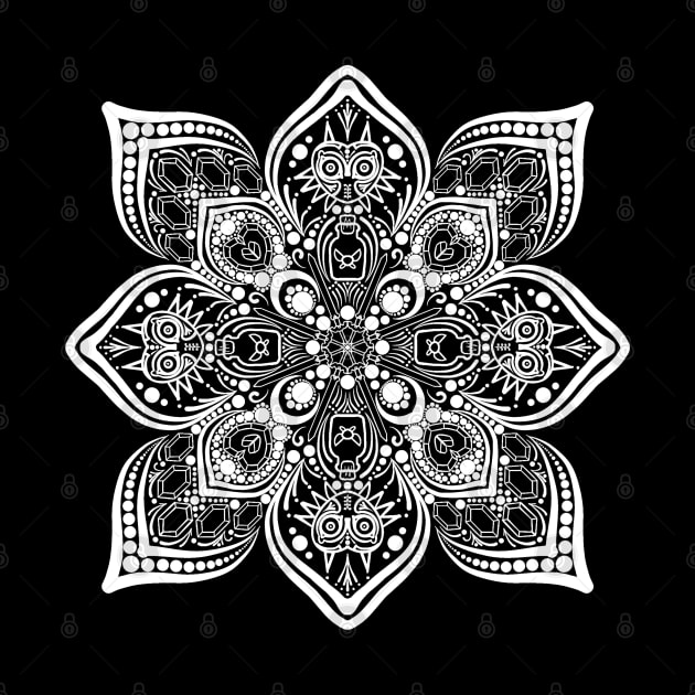 White Zelda mandala by AustomeArtDesigns