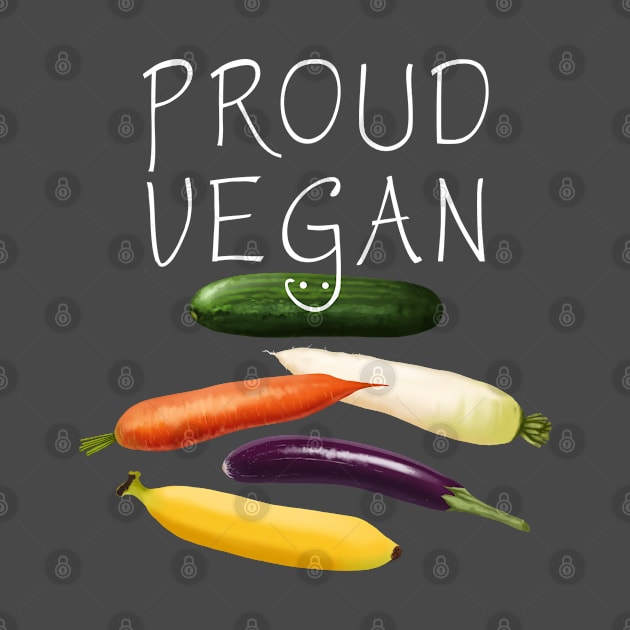 Proud Vegan Funny Design by TWOintoA