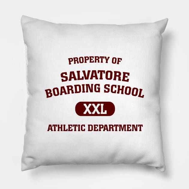 Property Of Salvatore Boarding School Pillow by BadCatDesigns