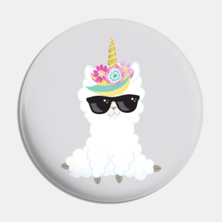 Unicorn Llama, Llama With Sunglasses, Little Llama Pin