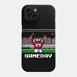 Garnet and Black Football Gameday Retro 8 Bit Linebacker Phone Case