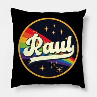 Raul // Rainbow In Space Vintage Style Pillow