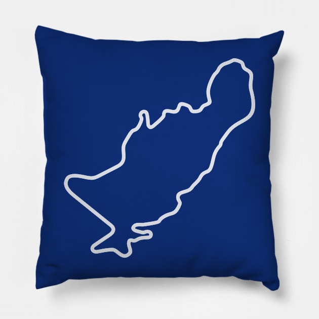 Circuit de Charade [outline] Pillow by sednoid