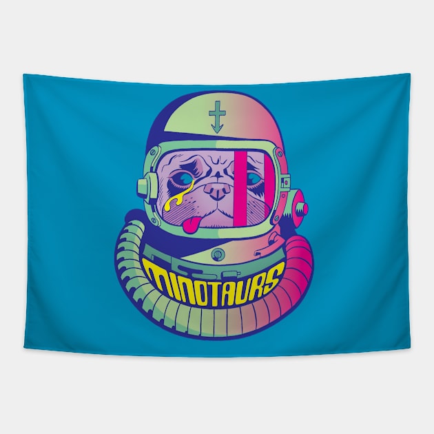 Minotaurs Space Dog Tee Tapestry by Minotaur74