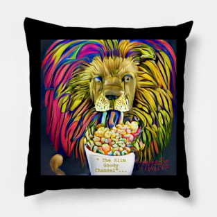 S.G. Lion eating cereal. Amazing peaceful calming Pillow