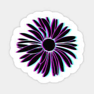 Daisy Flower glitch 3d Magnet