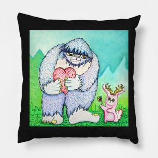 The Bigfoot and The Jackalope Pillow