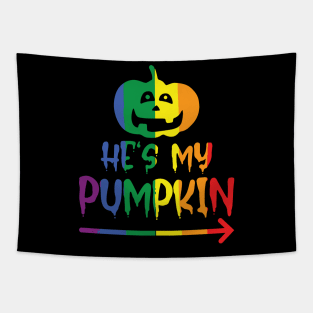 Halloween Partnershirt He`s my Pumpkin Tapestry