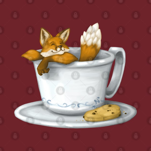 Coffee Fox by Nora Back Art and Design