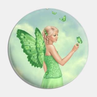 Peridot Birthstone Fairy Pin