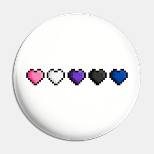 Pride Pixel Hearts Pin