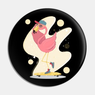 happy pink flamingo Pin