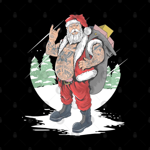 SANTA CLAUS ROCKER METAL LOVER by kevenwal