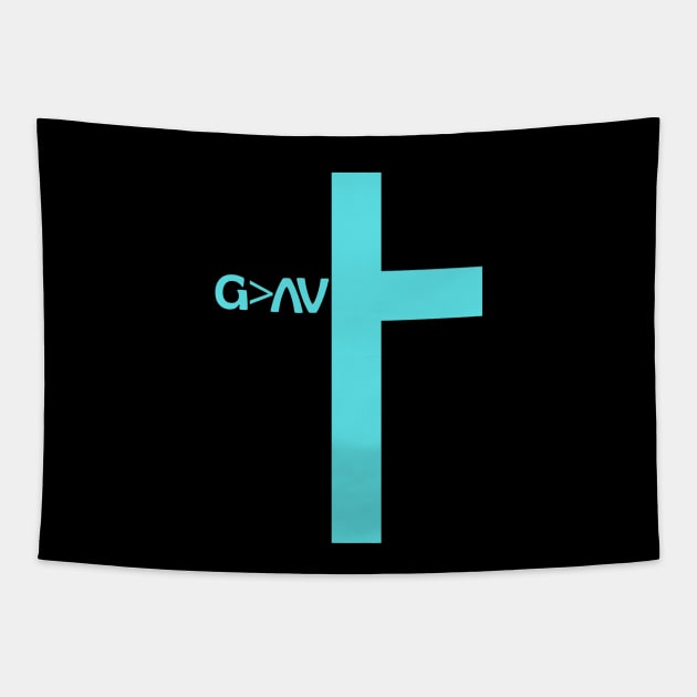 God Is Greater Than The Highs And Lows Tapestry by All Things Gospel