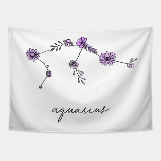 Aquarius Flower Horoscope Tapestry