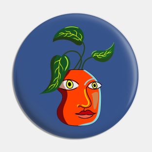 Vase face Pin