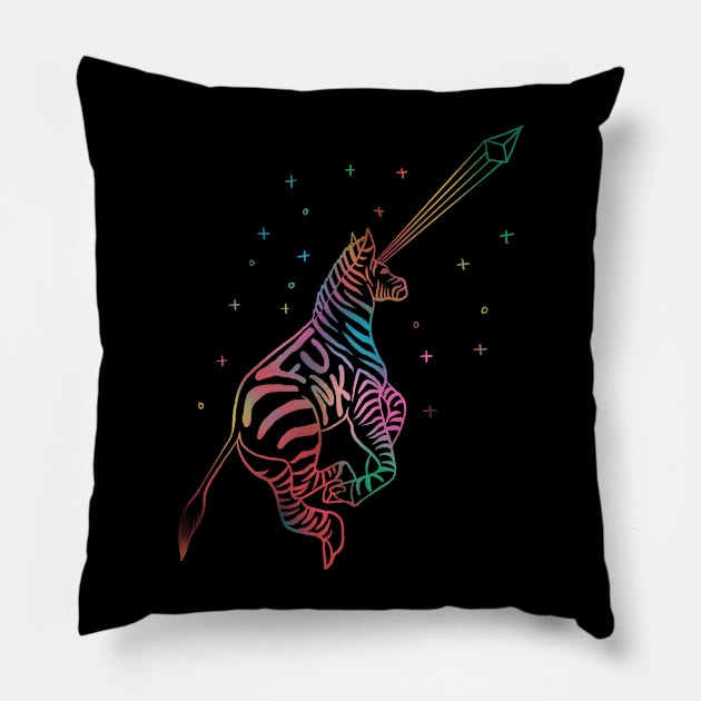 Funk Zebra Pillow by rjartworks