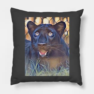 Black Leopard Pillow