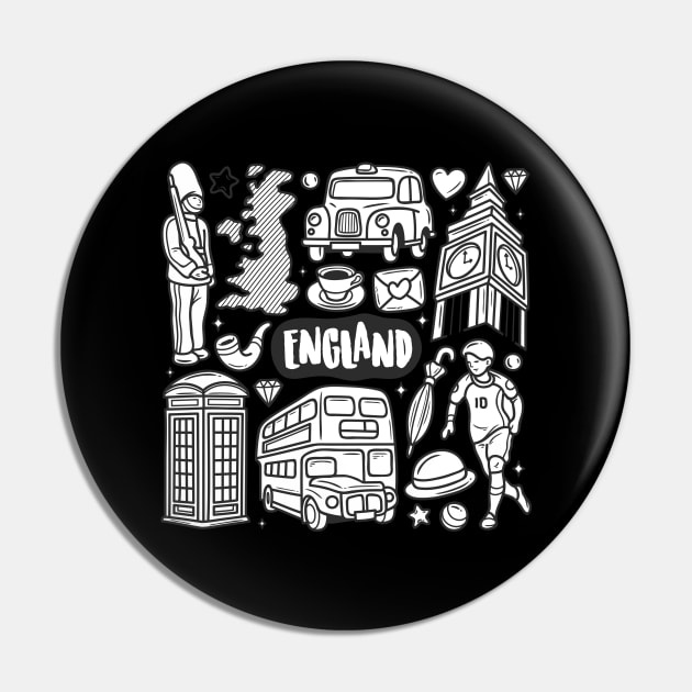 England Pin by Mako Design 