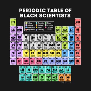 Periodic Table of Black Scientists (Dark) T-Shirt