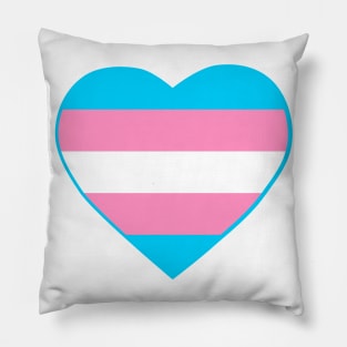 Pride Flag Heart Transgender Pillow