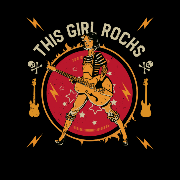 This Girl Rocks // Rocker Chick // Rock n Roll Grunge Graphic by SLAG_Creative