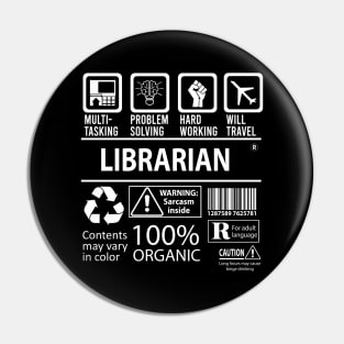 Librarian T Shirt - MultiTasking Certified Job Gift Item Tee Pin
