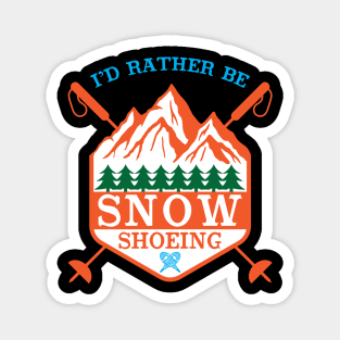 Snowshoe Hiking Snowshoeing Magnet