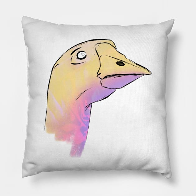 Terrified Goose Pillow by raspberry-tea