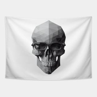 Polygonal skull with glasses Tapestry