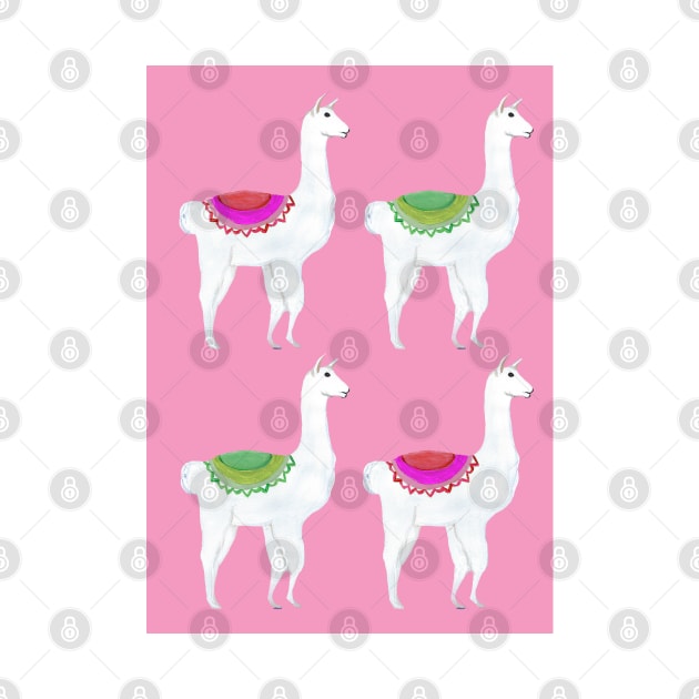 Acrylic fun llama pattern by kuallidesigns