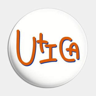 Utica graffiti Pin