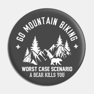 Go mountain biking Pin