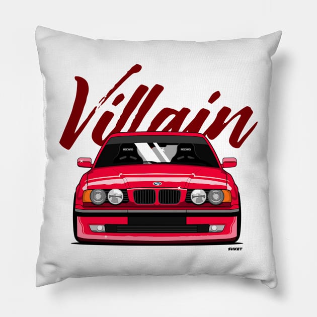 E34 IN RED STANCED Pillow by shketdesign