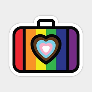 Heart Suitcase Icon - Pride Magnet