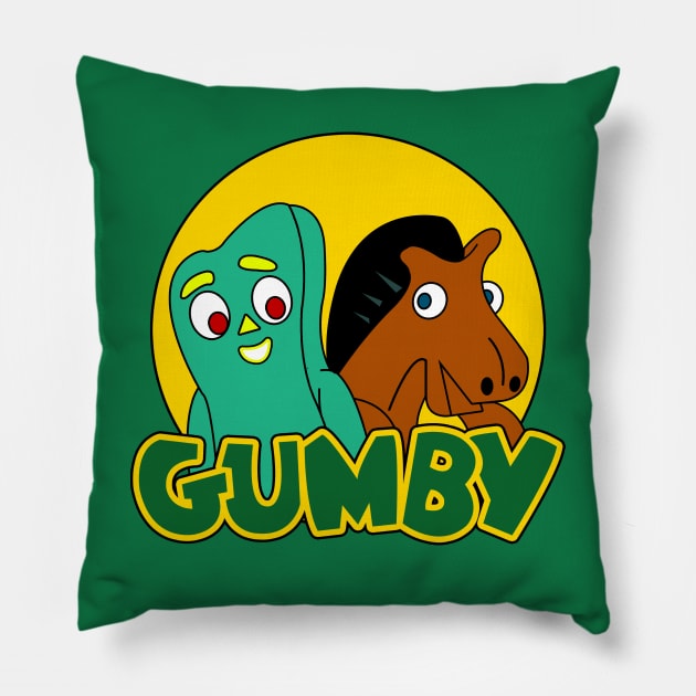 Happy Gumby Pillow by liora natalia