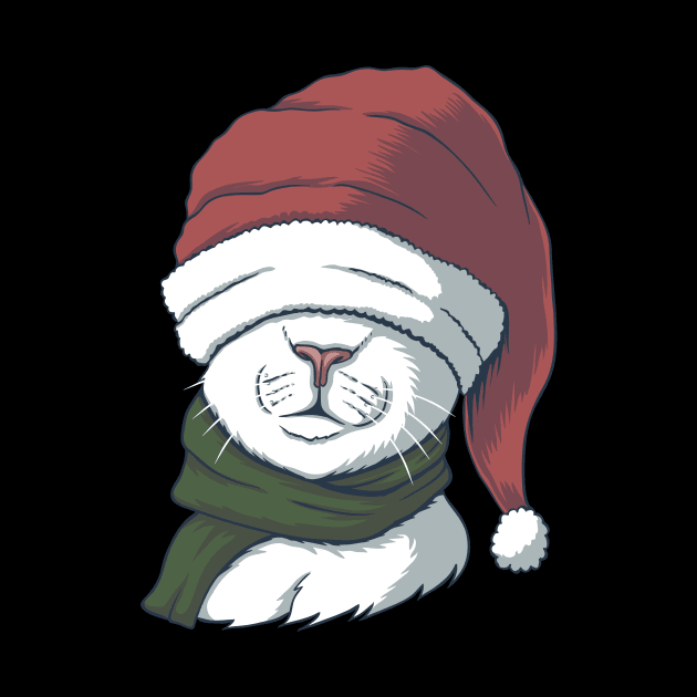 Christmas Cat with Hat by be yourself. design