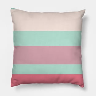 A cool unity of Faded Pink, Powder Blue, Very Light Pink and Carnation stripes. Pillow