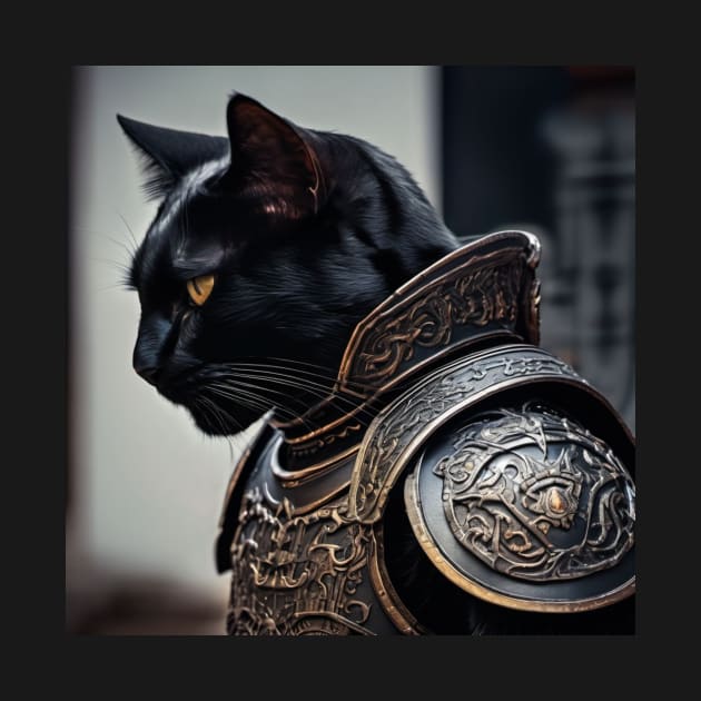 BLACK CAT IN ARMOR by DjurisStudio