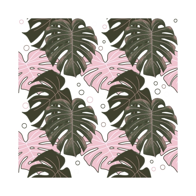 Monstera Pattern - Light Pastel by monitdesign